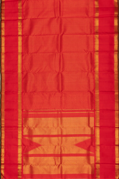Kanchipuram Silk Kattam Checks Red Saree
