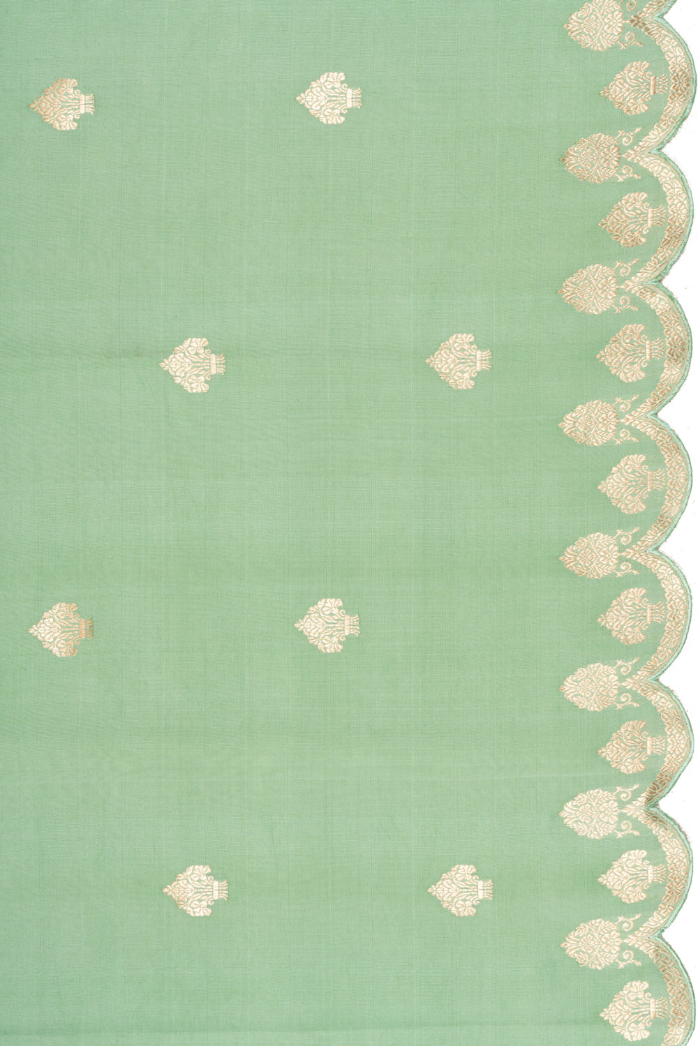 Banarasi Silk Butta Pastel Green Saree