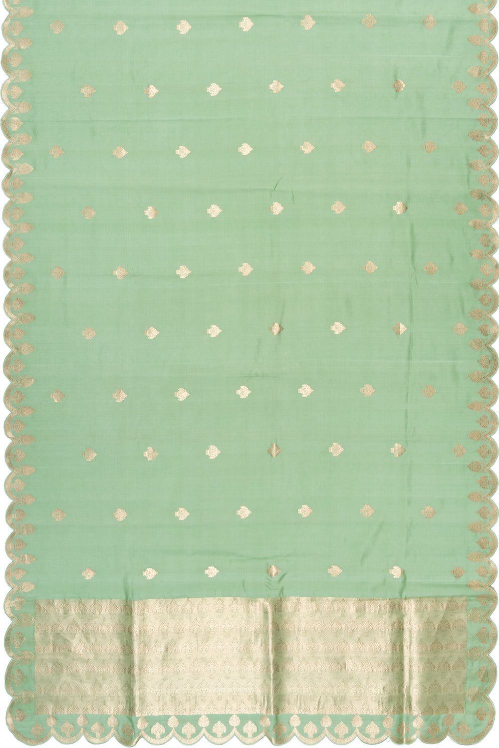 Banarasi Silk Butta Pastel Green Saree