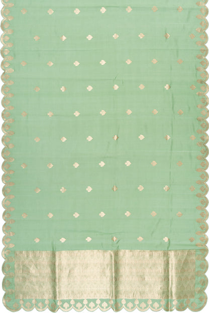 Banarasi Silk Butta Pastel Green Saree