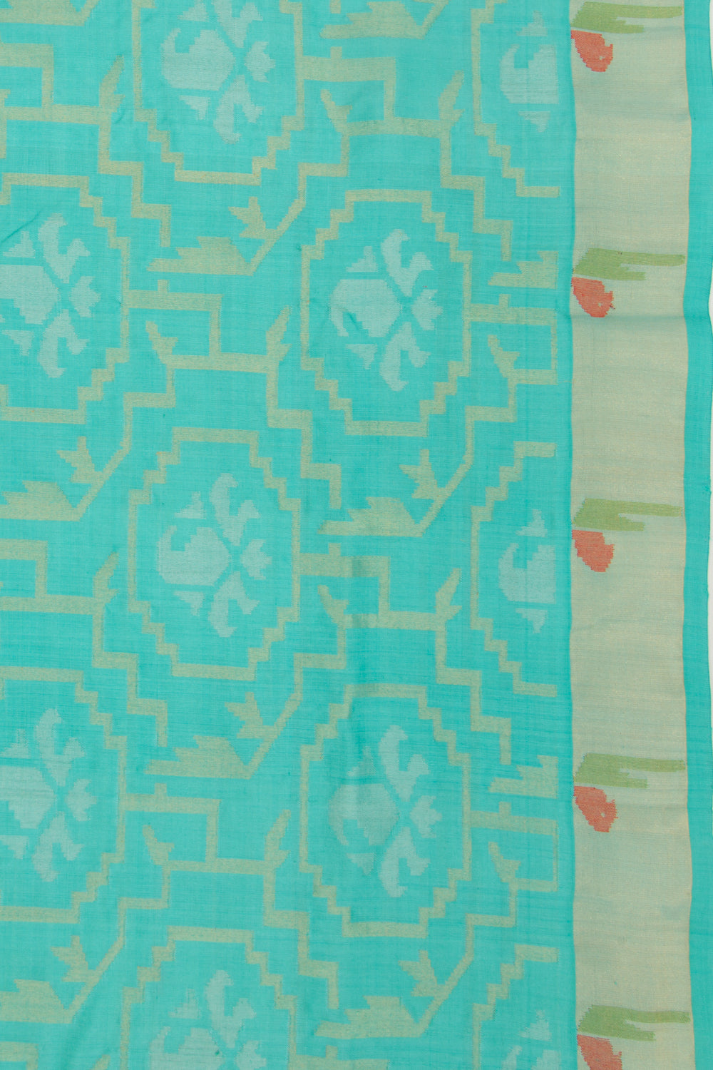 Uppada Silk Jamdani All Over Sky Blue Saree