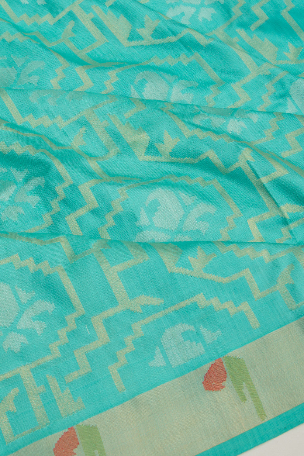 Uppada Silk Jamdani All Over Sky Blue Saree