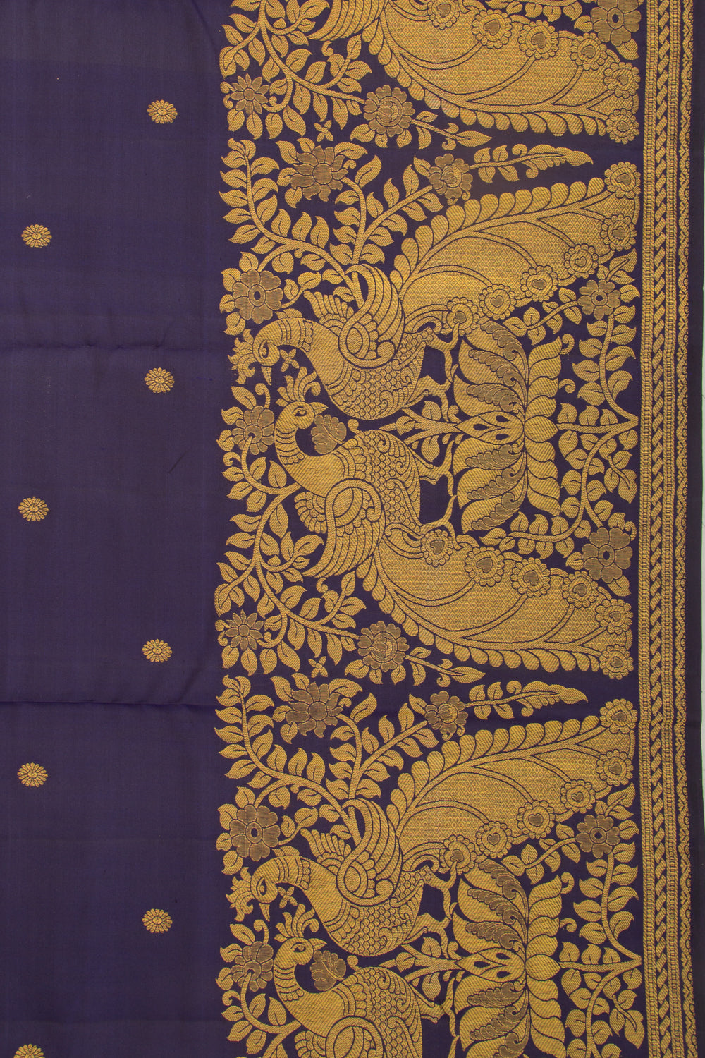 Kanchipuram Silk Butta Dark Blue Saree