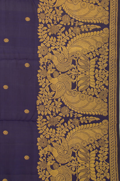 Kanchipuram Silk Butta Dark Blue Saree