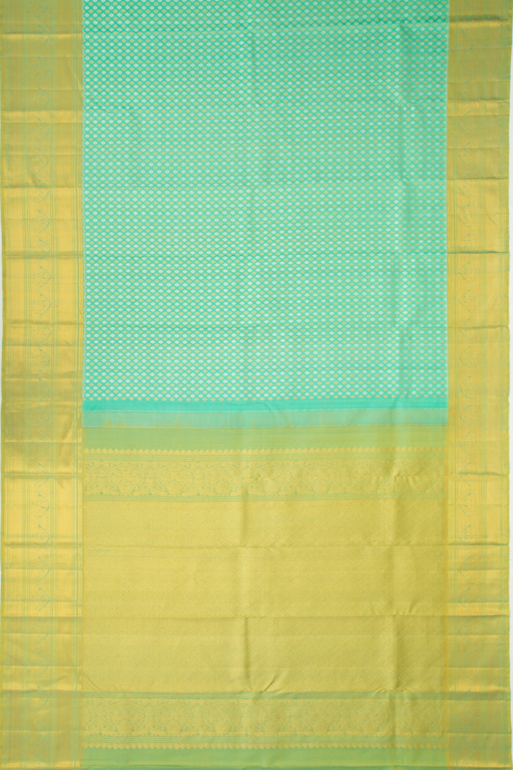Kanchipuram Silk Brocade Sea Green Saree