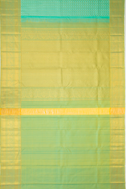 Kanchipuram Silk Brocade Sea Green Saree