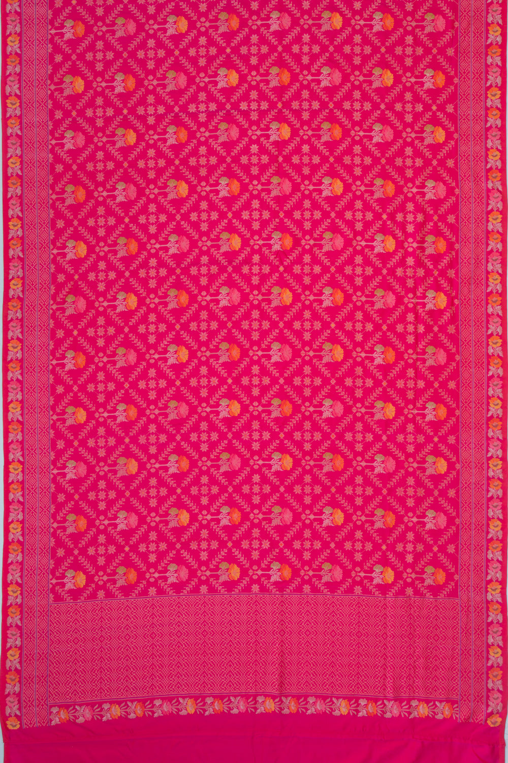 Banarasi Silk Jamdani Pink Saree