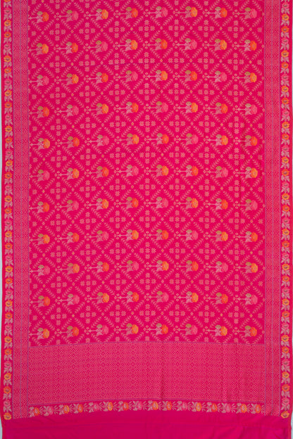 Banarasi Silk Jamdani Pink Saree