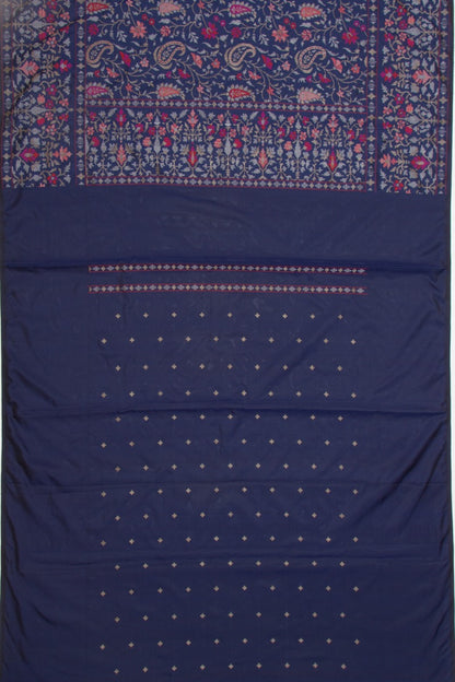 Banarasi Silk Jamdani Jaal Neelambari Saree