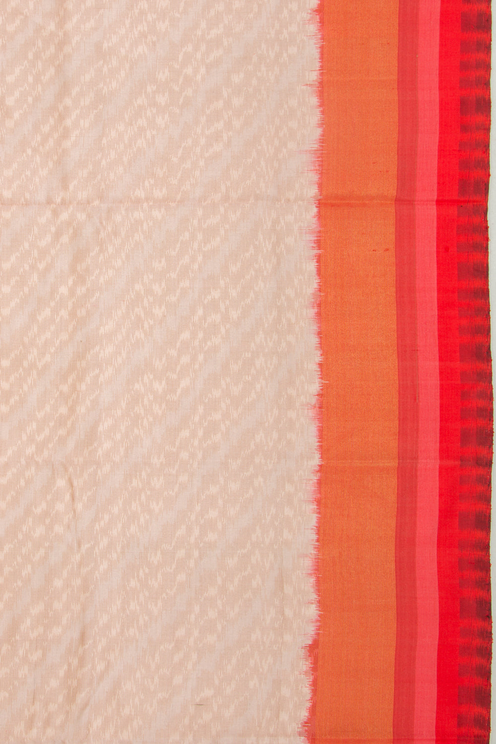 Pochampally Silk Ikat Cream Saree