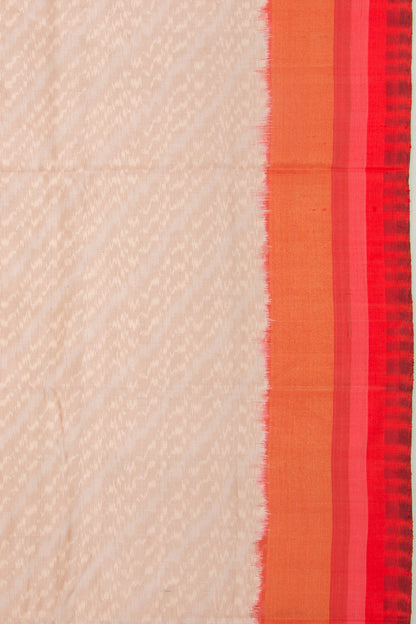 Pochampally Silk Ikat Cream Saree