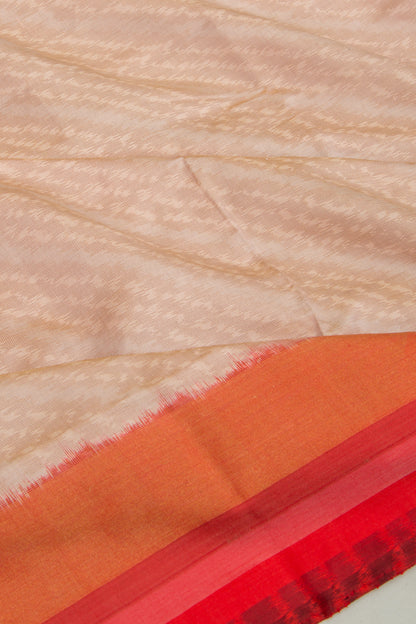 Pochampally Silk Ikat Cream Saree