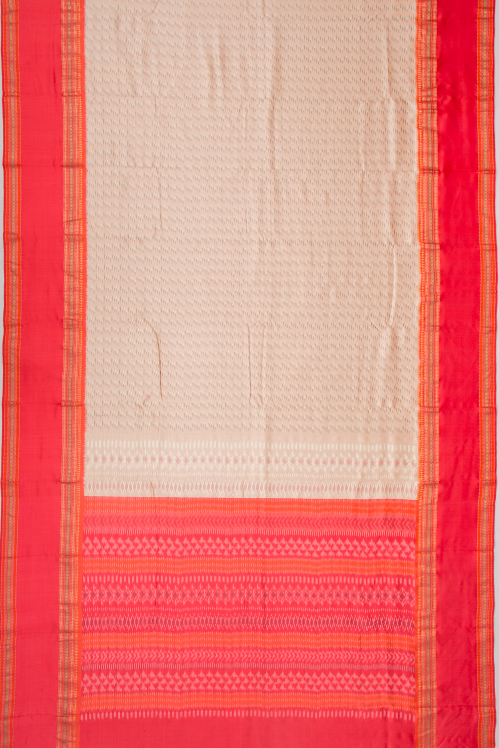 Kanchipuram Silk Ikat Twill Light Pink Saree