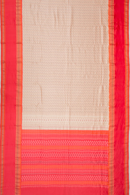 Kanchipuram Silk Ikat Twill Light Pink Saree