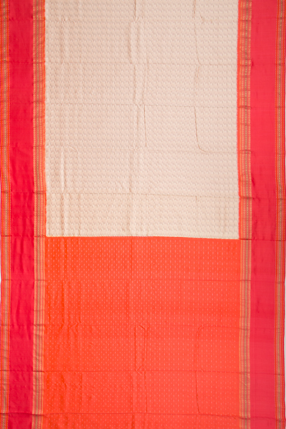 Kanchipuram Silk Ikat Twill Light Pink Saree