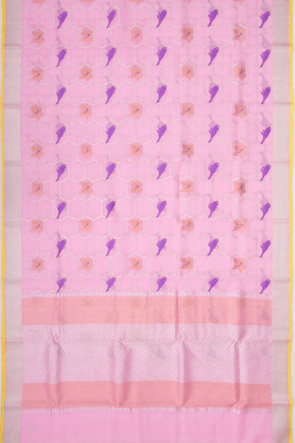Kota Silk Brocade Pink Saree