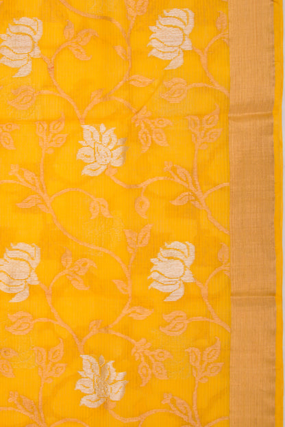 Kota Silk Jaal Yellow Saree