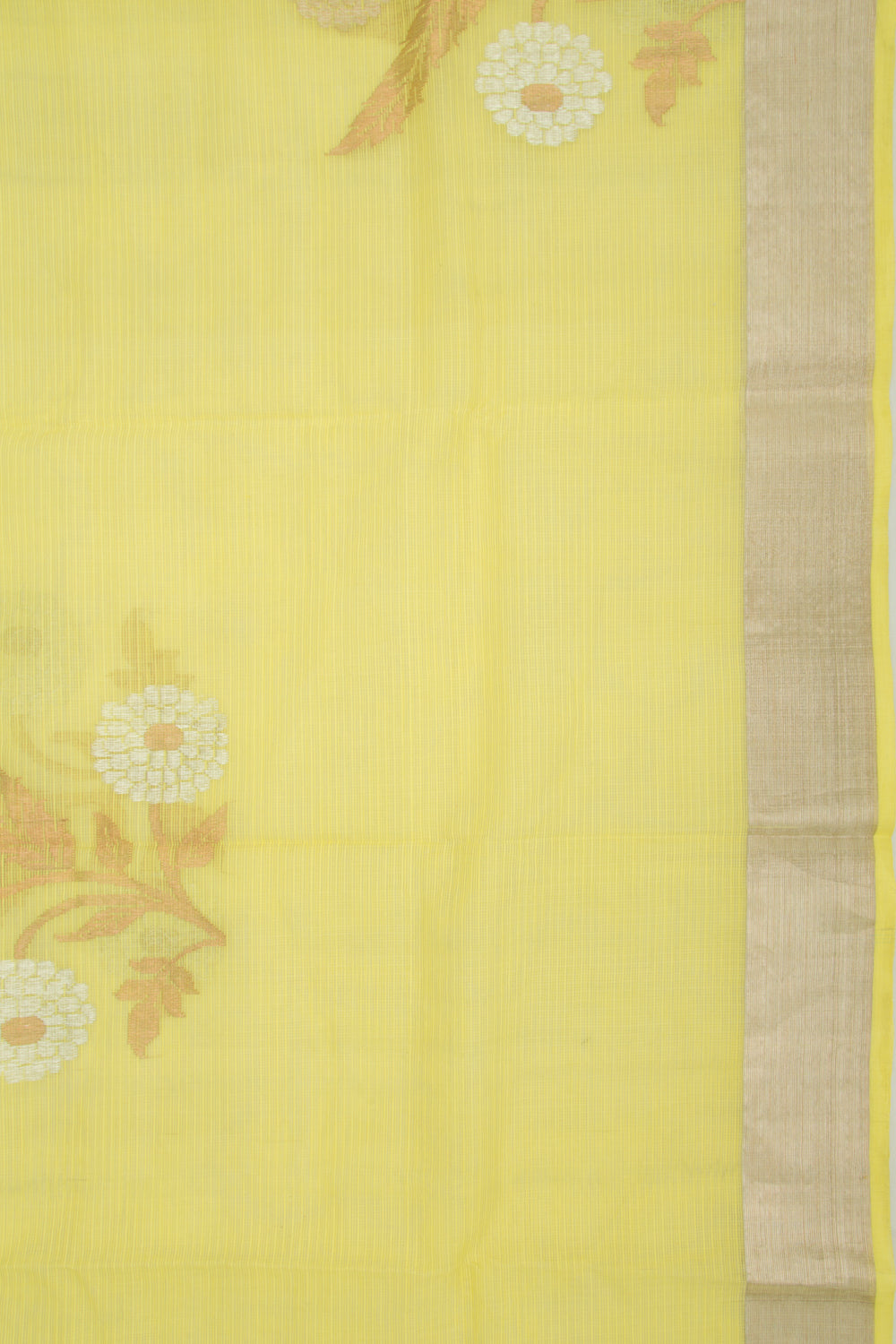 Kota Silk Butta Pastel Yellow Saree