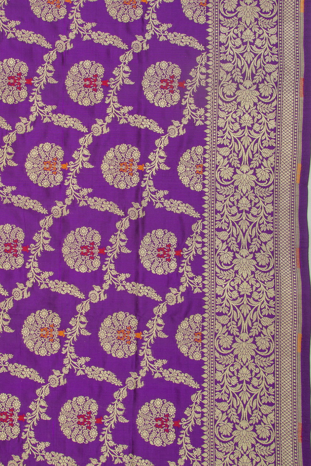 Banarasi Silk Brocade Purple Saree