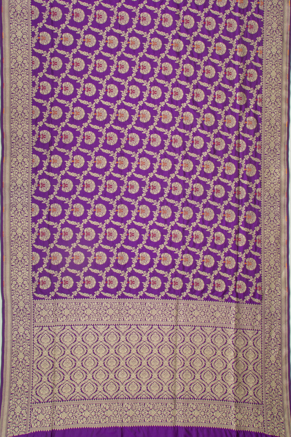 Banarasi Silk Brocade Purple Saree