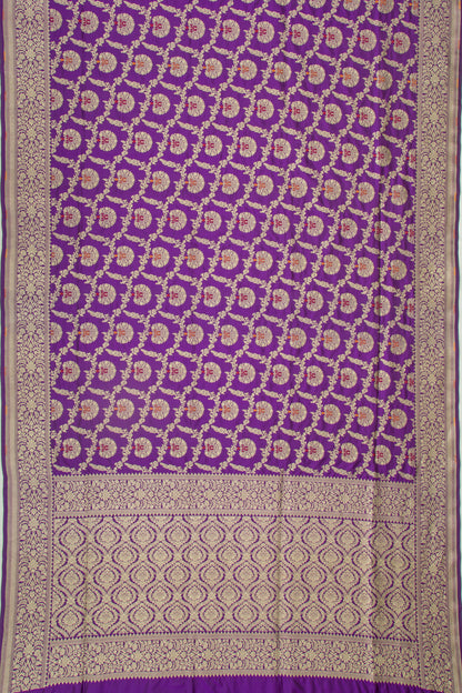 Banarasi Silk Brocade Purple Saree