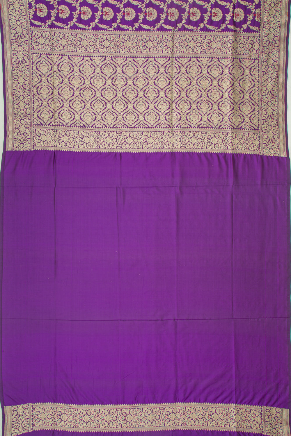 Banarasi Silk Brocade Purple Saree