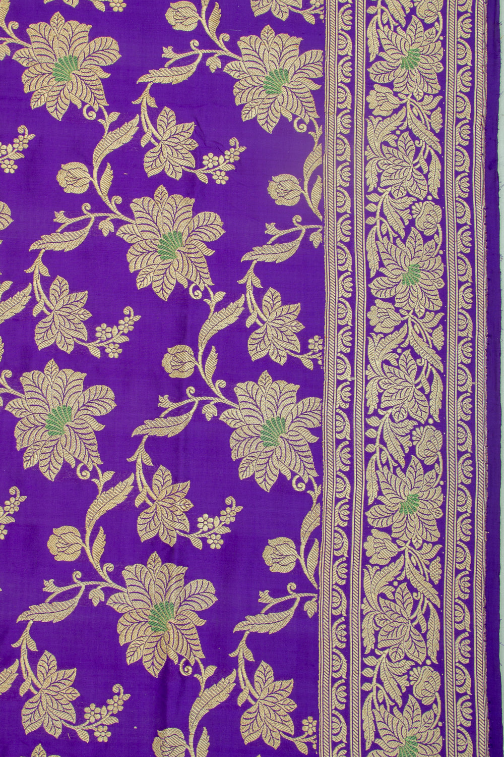 Banarasi Silk Jaal Violet Saree