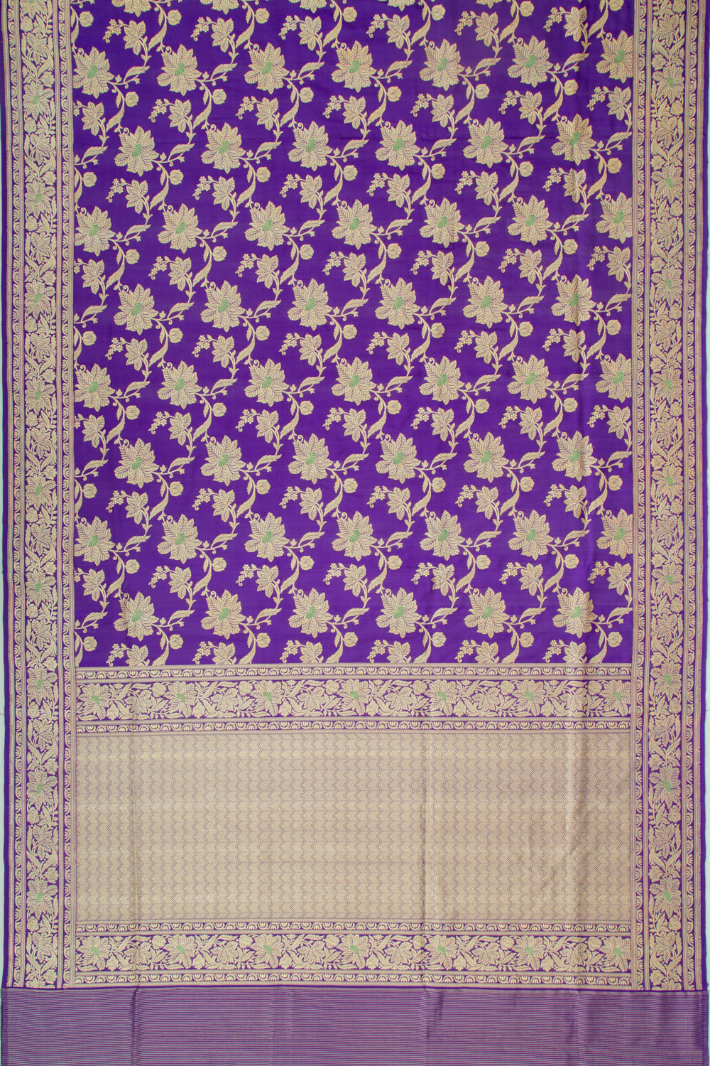 Banarasi Silk Jaal Violet Saree