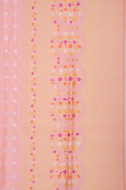 Banarasi Silk Butta Baby Pink Saree