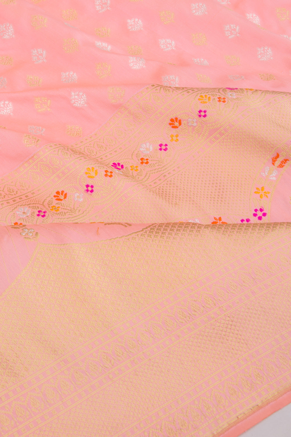 Banarasi Silk Butta Baby Pink Saree