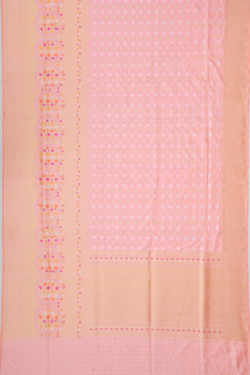Banarasi Silk Butta Baby Pink Saree