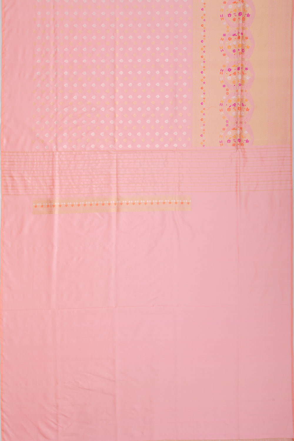 Banarasi Silk Butta Baby Pink Saree