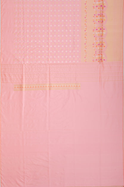 Banarasi Silk Butta Baby Pink Saree