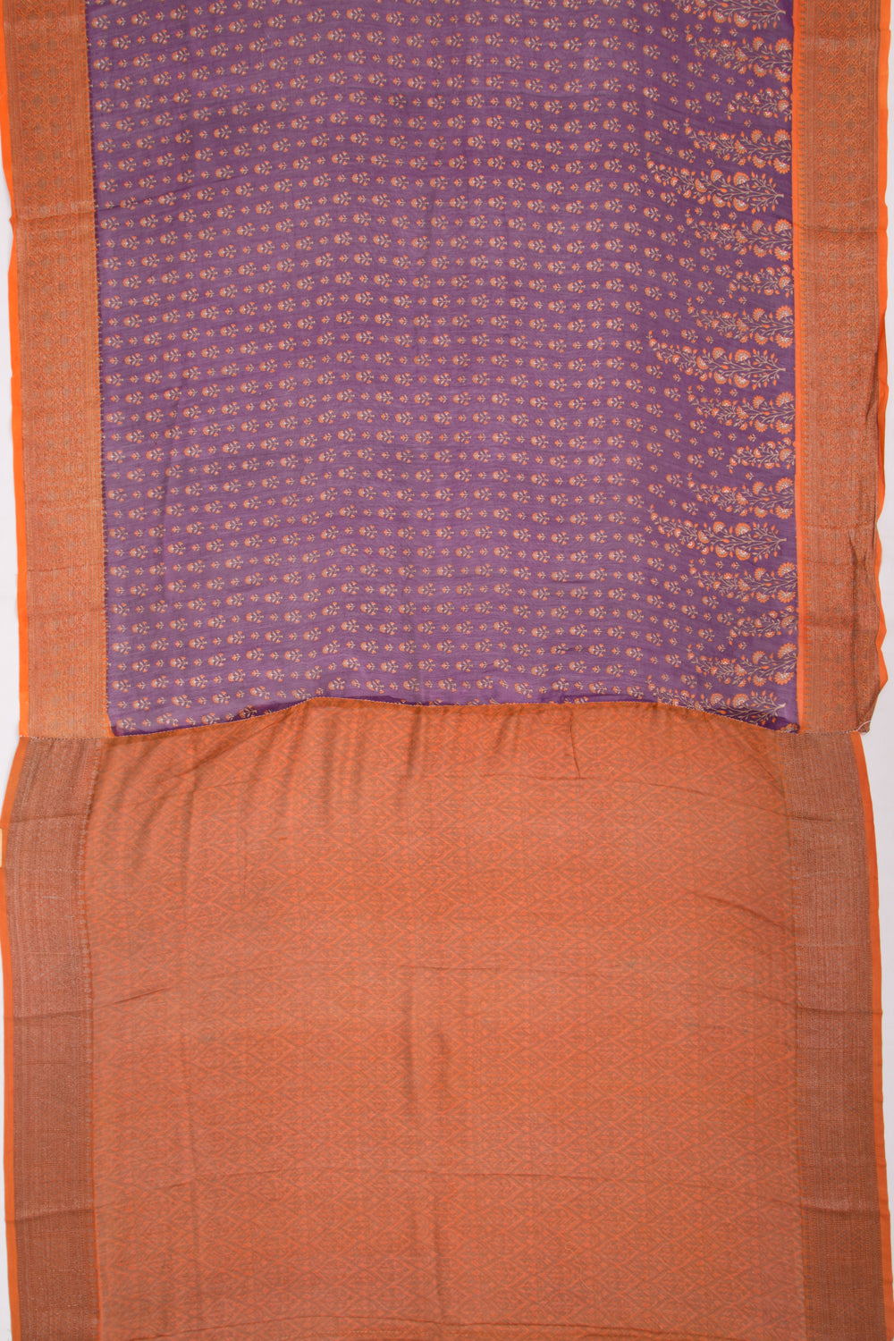 Chanderi Soft Silk Printed Purple Saree