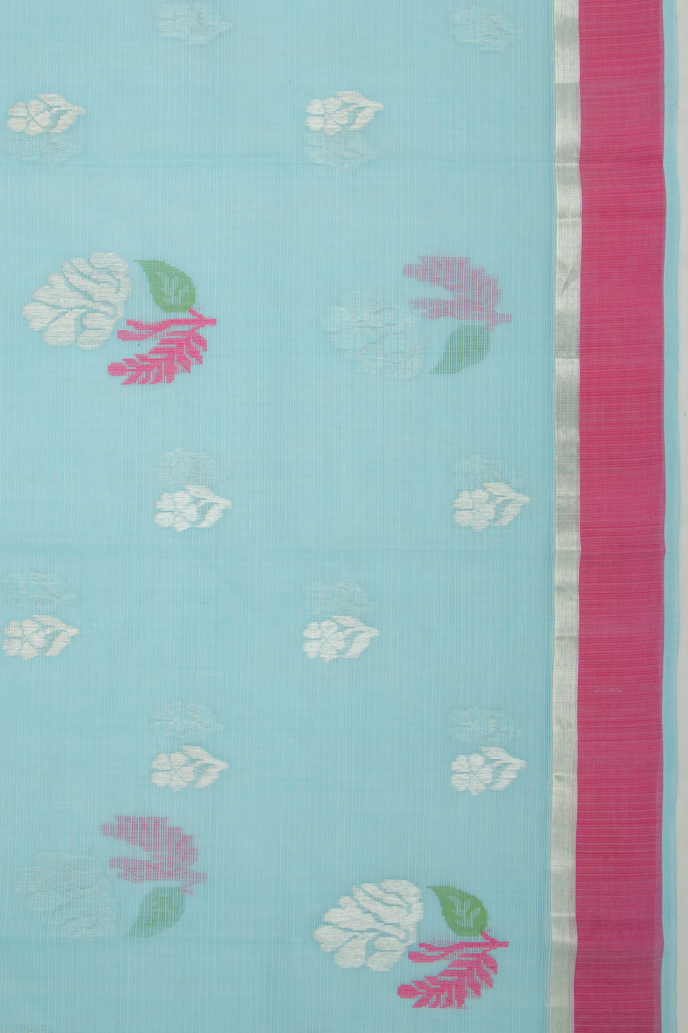 Kota Silk Butta Sky Blue Saree