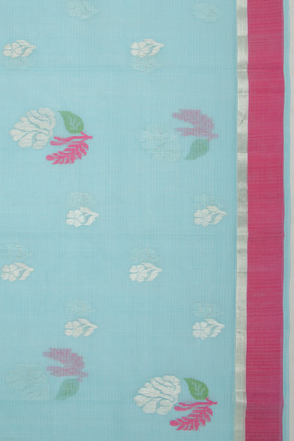 Kota Silk Butta Sky Blue Saree