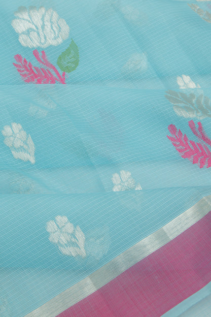 Kota Silk Butta Sky Blue Saree