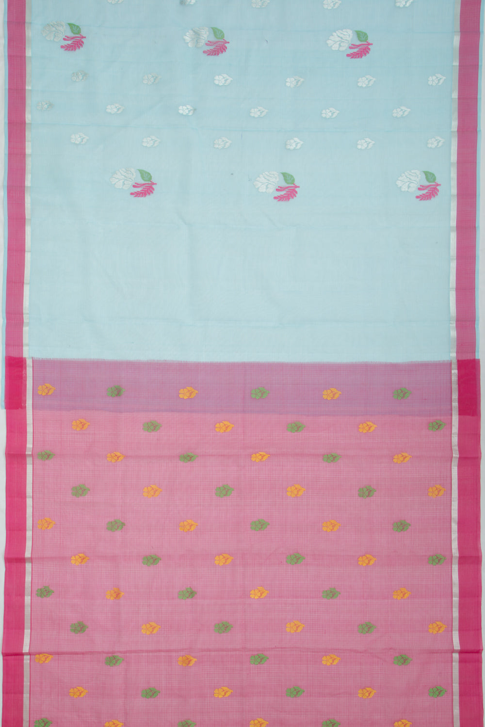 Kota Silk Butta Sky Blue Saree
