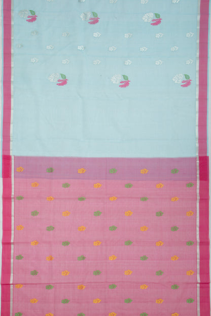 Kota Silk Butta Sky Blue Saree