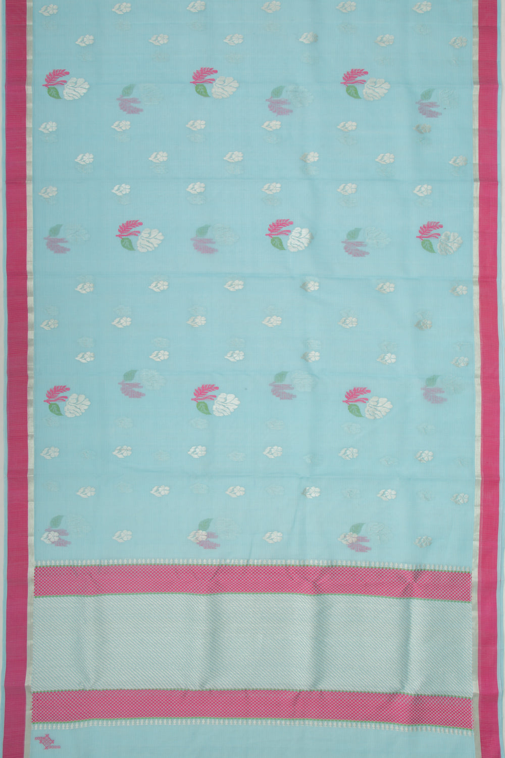 Kota Silk Butta Sky Blue Saree