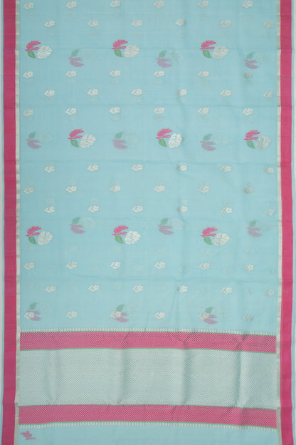 Kota Silk Butta Sky Blue Saree