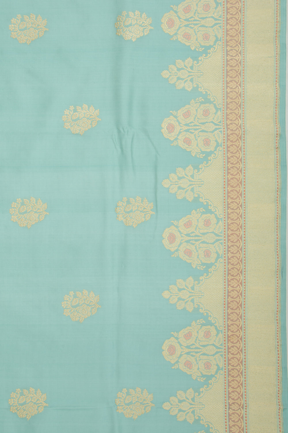Banarasi Silk Kadwa Butta Sky Blue Saree