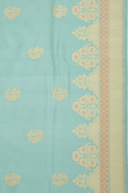 Banarasi Silk Kadwa Butta Sky Blue Saree