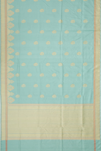 Banarasi Silk Kadwa Butta Sky Blue Saree