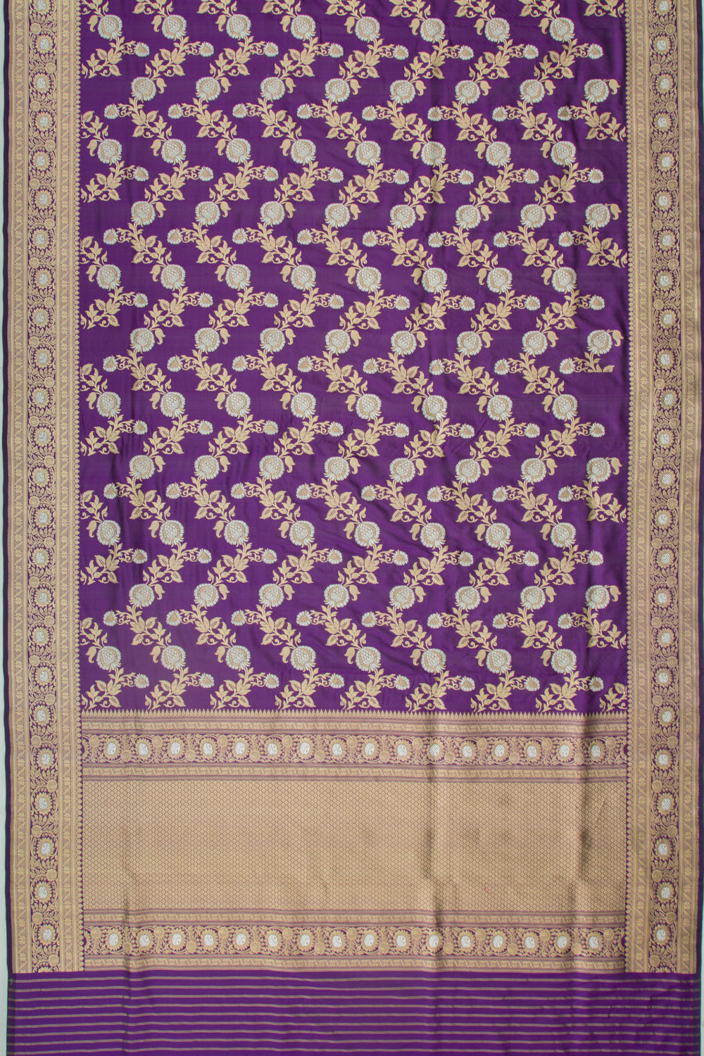 Banarasi Silk Kadwa Jaal Purple Saree