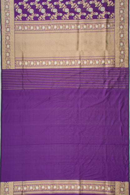 Banarasi Silk Kadwa Jaal Purple Saree