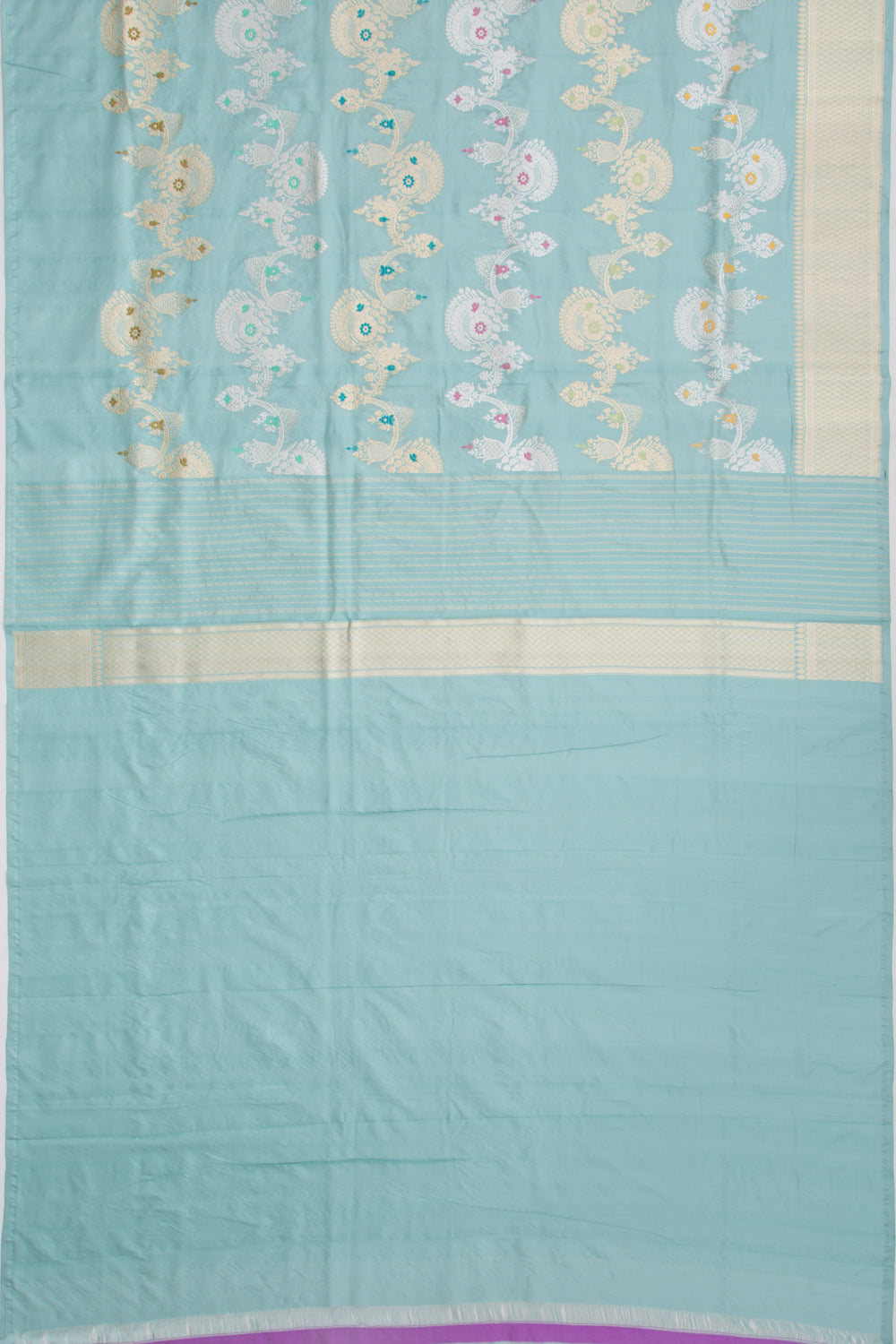 Banarasi Silk Kadwa Jaal Sea Green Saree