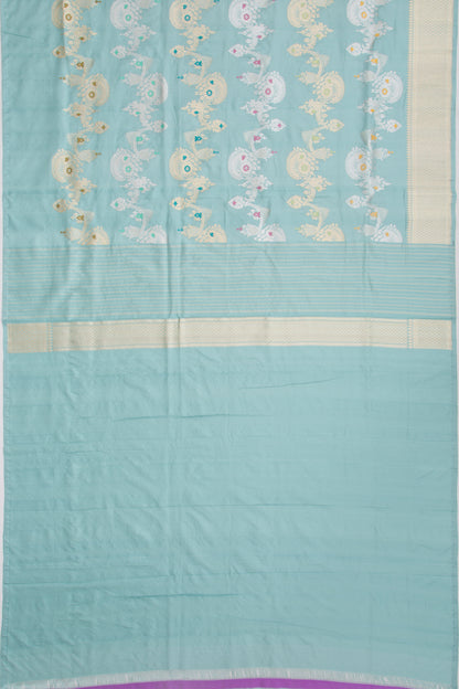 Banarasi Silk Kadwa Jaal Sea Green Saree