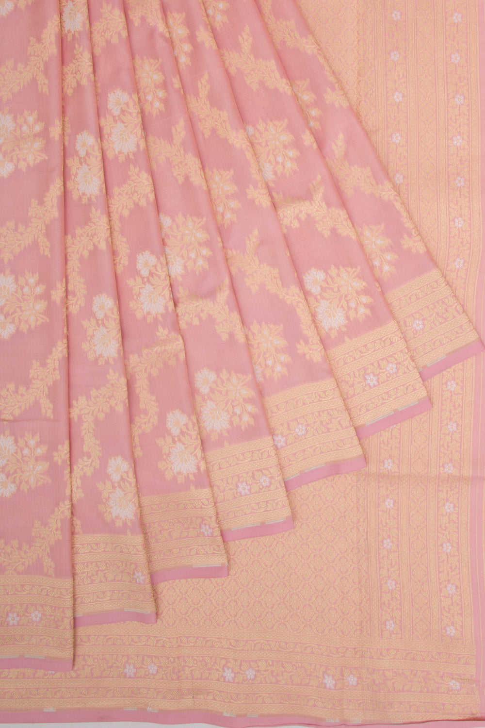 Banarasi Silk Jaal Pink Saree