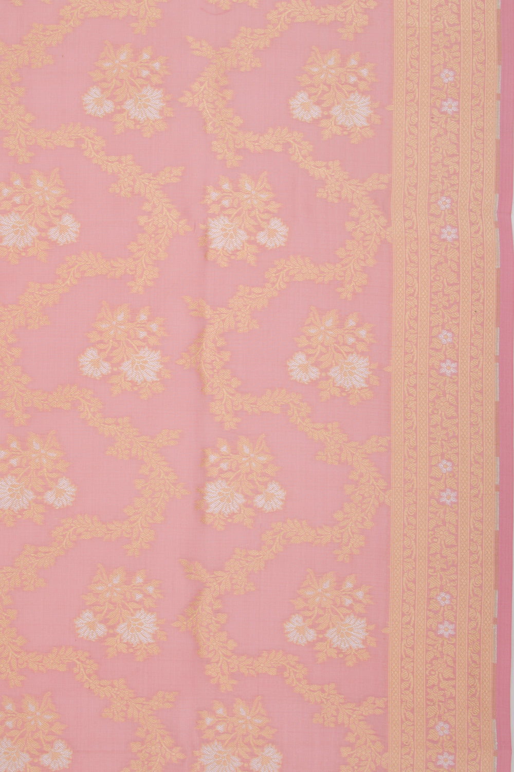 Banarasi Silk Jaal Pink Saree